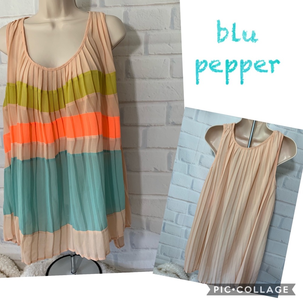 blu pepper (Anthropologie) Pleated Top